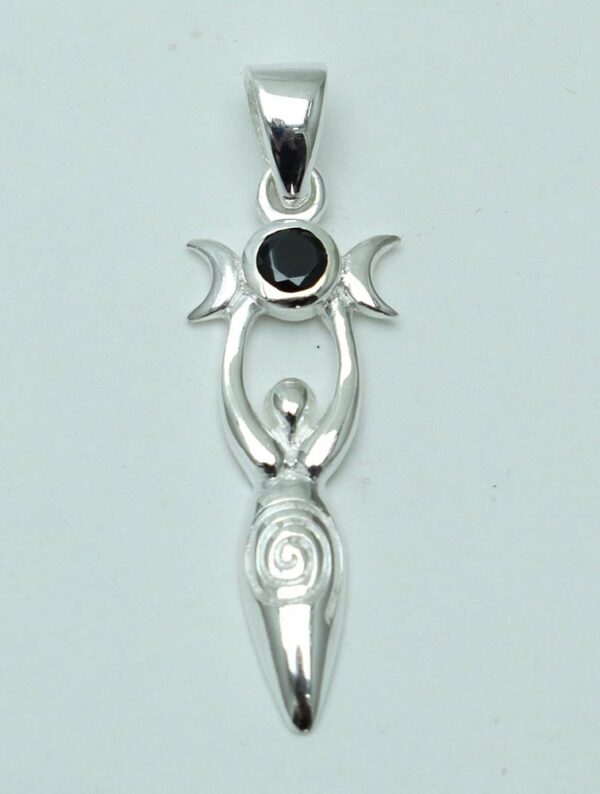 Silver Pendant 3 Moon Goddess