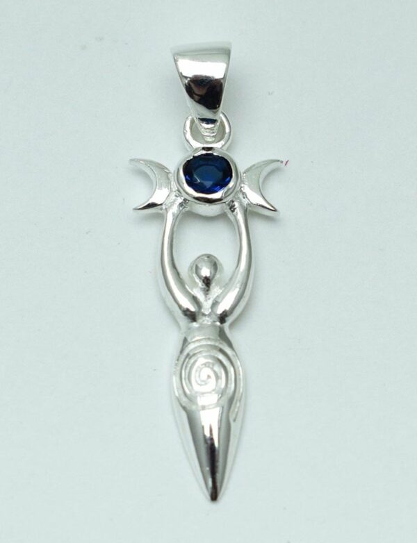 Silver Pendant 3 Moon Goddess