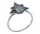 Silver Ring Rainbow Teardrop