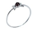 Silver Ring Garnet 2Halfmoon