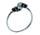 Silver Ring Double Skull