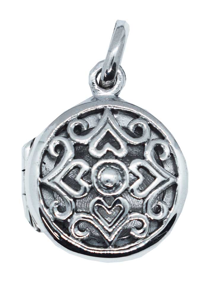 Pendant Silver Locket Circle