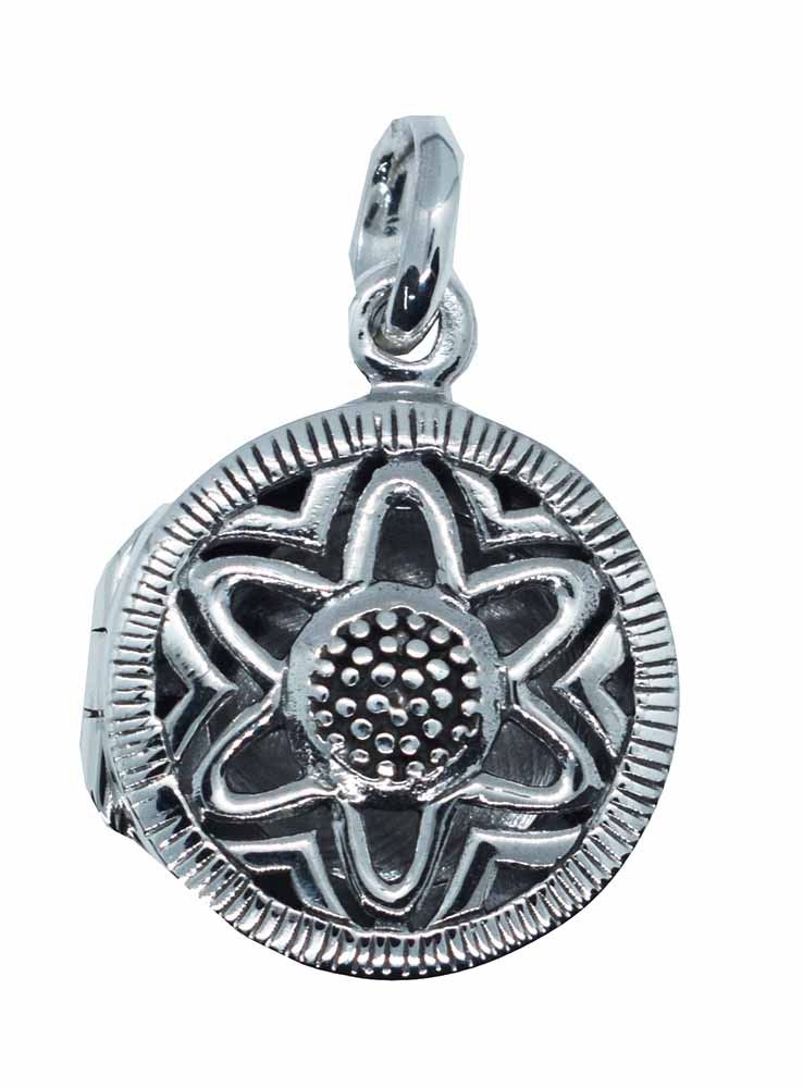 Pendant Silver Locket Circle