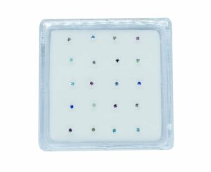 Silver Nose Stud 1.5mm Col 20pc