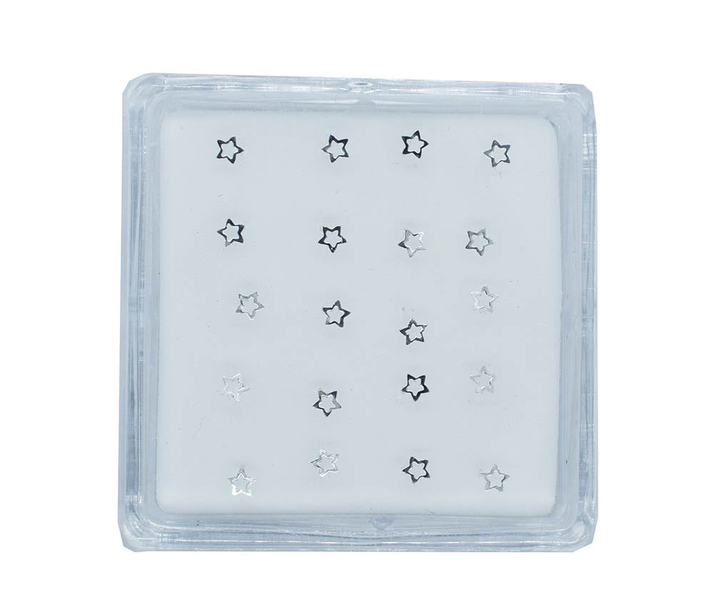Silver Nose Stud Star 20pc