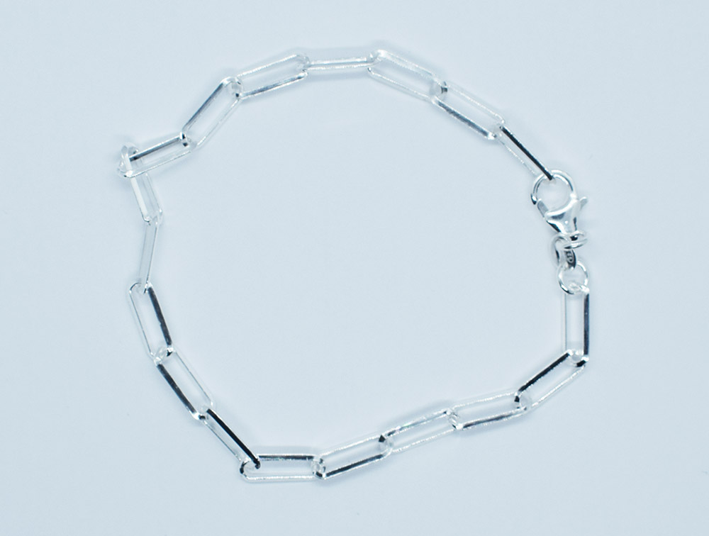 Silver Bracelet Paper Clip