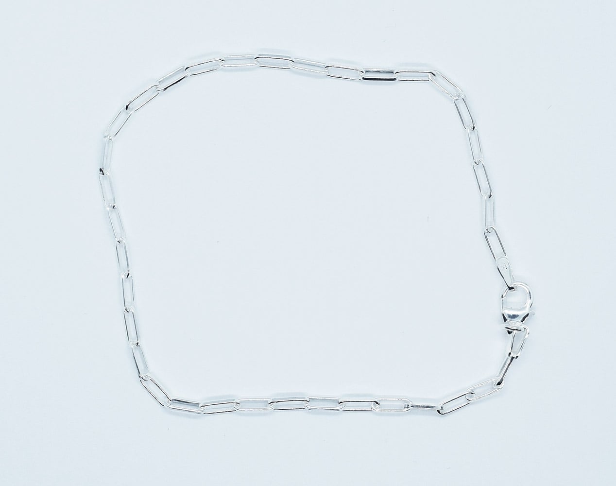 Silver Bracelet Long Rolo Flat
