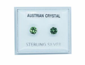 Silver Earring Stud L. Green