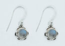Silver Earring Round Rainbow