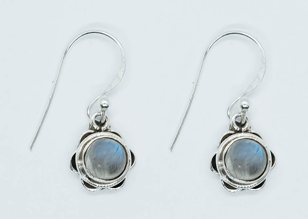Silver Earring Round Rainbow
