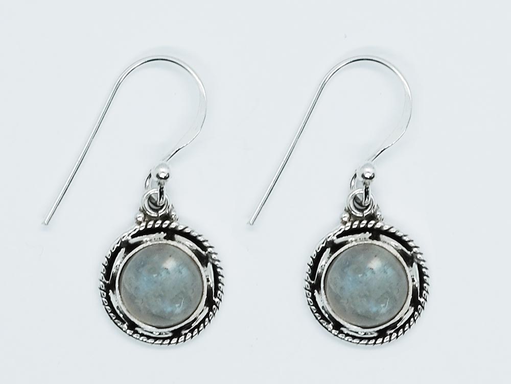 Silver Earring Round Rainbow