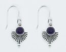Silver Earring Point  Amethyst