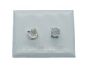 Silver Stud Round Cut Rainbow