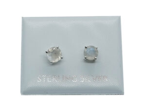 Silver Stud Round Cut Rainbow