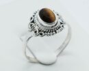 Silver Ring Oval Tiger Eye