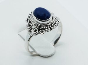 Silver Ring Oval Lapis