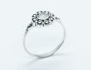 Silver Ring Flower Moonstone
