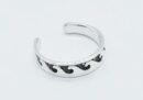 Silver Toe Ring Waves