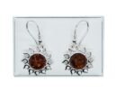 Silver Amber Earring Sun 3.9g