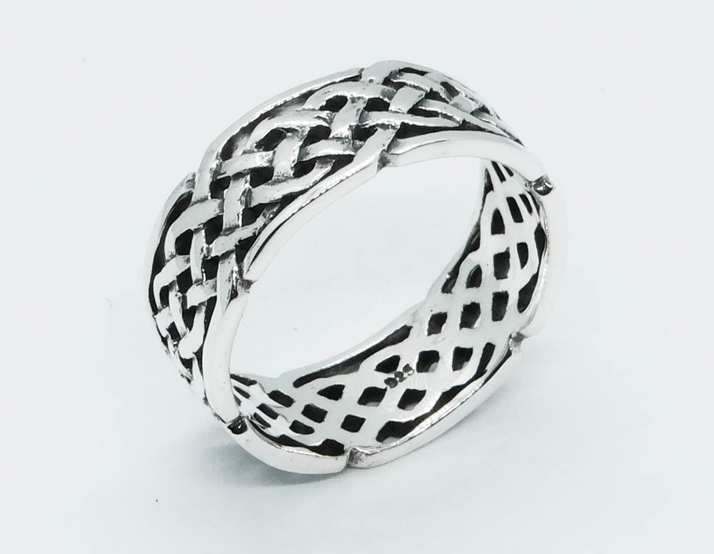 Silver Ring Celtic Band 10mm