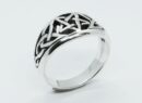 Silver Ring Pentagram Large
