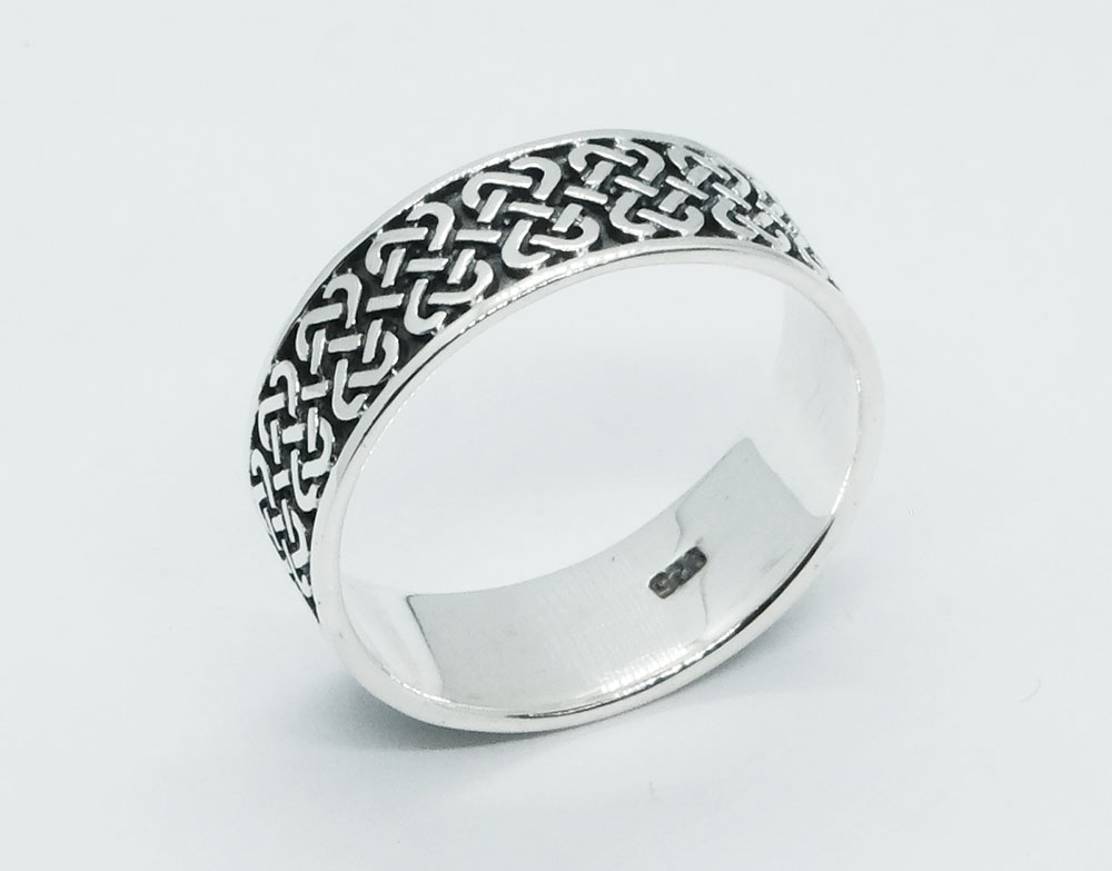 Silver Ring Celtic Band 8mm