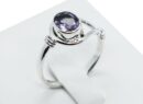 Silver Ring Cut Amethyst