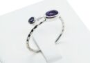 Silver Ring Twist Cut Amethyst