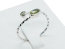 Silver Ring Twist Cut Peridot