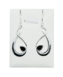 Silver Earring Onyx Drop