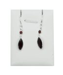 Silver Earring MRQ Garnet