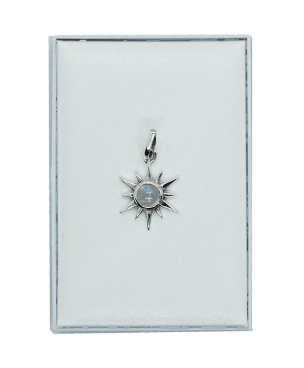 Silver Pendant Sun Rainbow