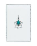 Silver Pendant Lotus Turquoise