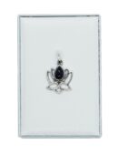 Silver Pendant Lotus Amethyst