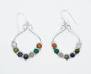 Silver Earring Hanging 7 Chakra