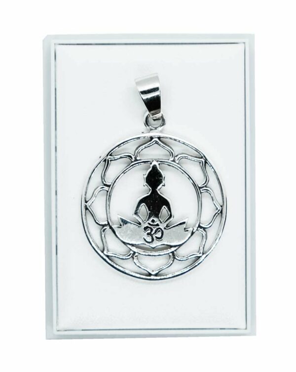 Silver Pendant Budha in Lotus