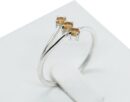 Silver Ring 3 Stones Citrine