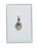 Silver Pendant Teardrop Citrine