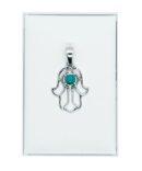Silver Pendant Fatima Turquoise