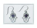 Silver Earring Fatima Amethyst