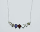 Silver Necklace 7 Chakras