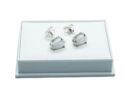 Silver Stud Marcasite Opal