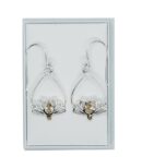 Silver Earring Lotus Citrine