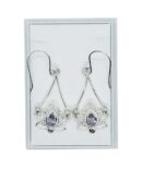 Silver Earring Lotus Amethyst