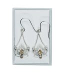 Silver Earring Lotus Citrine