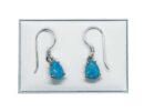 Silver Earring Marcasite Blue