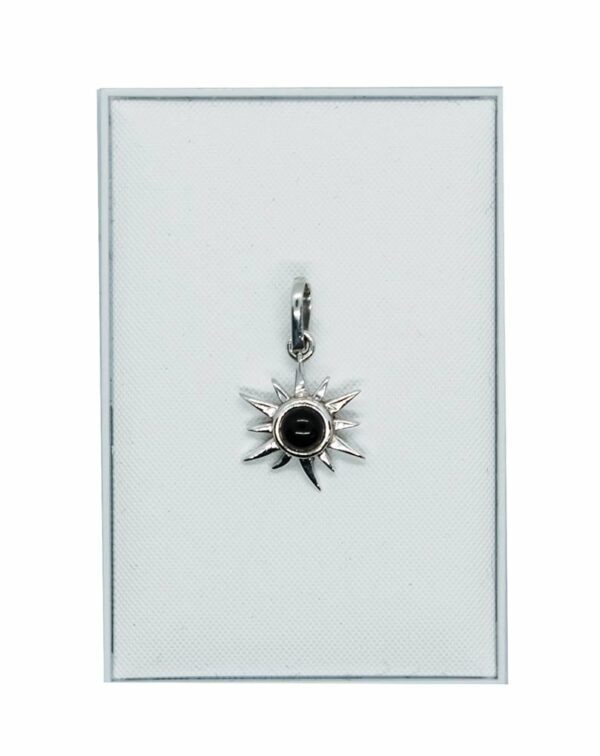 Silver Pendant Sun Onyx