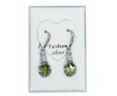 Silver Earrings Dangle Peridot