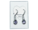 Silver Earrings Dangle Amethyst