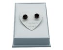 Silver Earrings Garnet